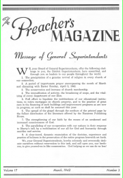 The cover of "The Preacher's Magazine"