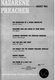 Title Page of Nazarene Preacher