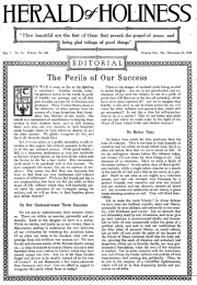 Title Page of Herald of Holiness - November 27, 1918