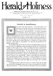 Title Page of Herald of Holiness - February 9, 1921