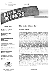 Cover page of Herald of Holiness - July 3, 1950
