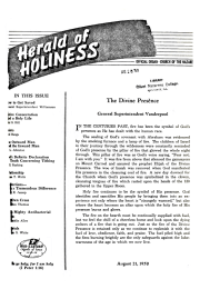 Cover page of Herald of Holiness - August 21, 1950