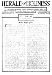Front page of Herald of Holiness - October 5, 1921