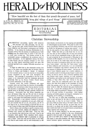 Front page of Herald of Holiness - January 25, 1922