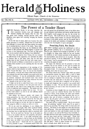 Front page of Herald of Holiness - December 3, 1924