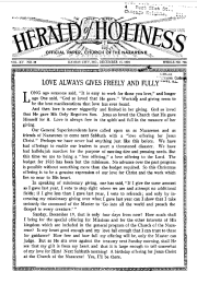 Front page of Herald of Holiness - December 15, 1926