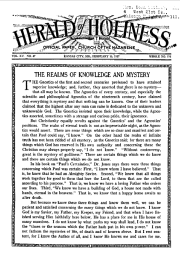 Front page of Herald of Holiness - February 16, 1927