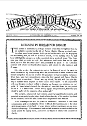 Front page of Herald of Holiness - October 31, 1928