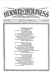 Front page of Herald of Holiness - November 21, 1928