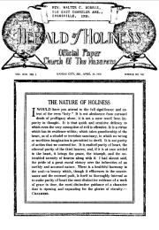 Front page of Herald of Holiness - April 30, 1930