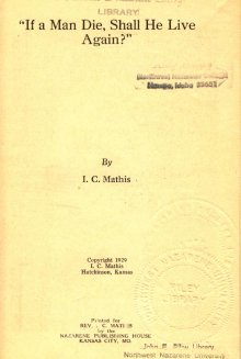 image of title page If a Man Sin, Shall He Live Again?