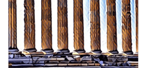 Stylized image of pillars
