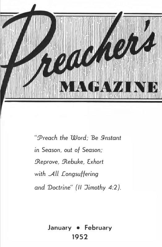 Title Page of Preacher's Magazine
