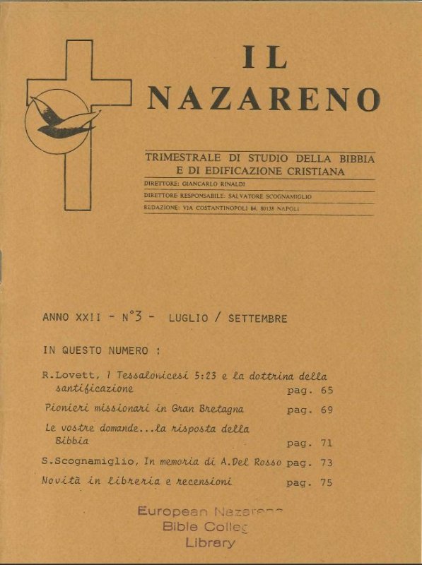 IL NAZARENO - Luglio-Settembre 1984
